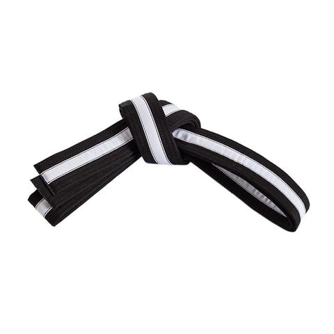 Double Wrap Striped Black Belt Double Wrap Striped Black Belt
